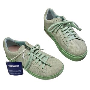 Birkenstock Bend Low Lace-Up Suede Matcha Green Sneakers Women Size 6